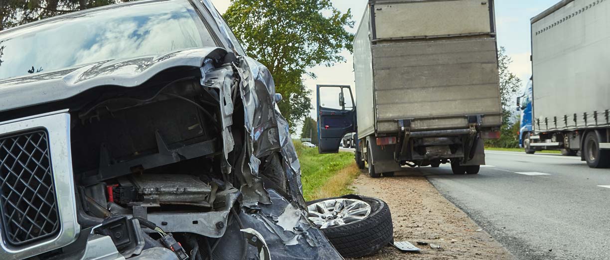 car and truck accident